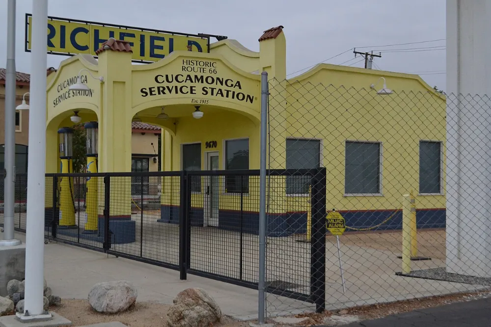 Historic Cucamonga Service Station on Route 66 in Rancho Cucamonga, California